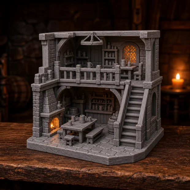 Set de escenografía de taberna